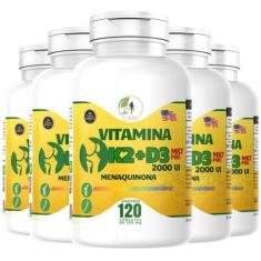 Imagem de KIT C/5 Un. Suplemento K2 + D3 Menaquinona MK7 Pro 2000 Ui 120 Cápsula