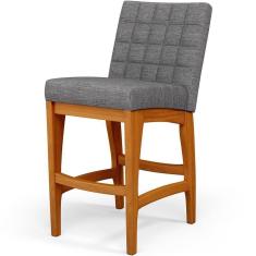 Imagem de Banqueta Baixa Cozinha Bancada L02 Cinza Escuro