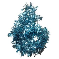 Imagem de Festão Cheio Enfeites Sino Papai Noel Decoração De Natal - Wincy, Azul