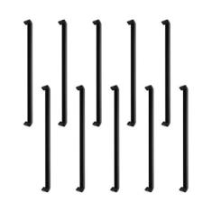 Imagem de Kit 10 Puxadores Slim Para Móveis 256mm Trip Com Parafusos (Preto Fosco)