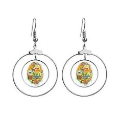 Imagem de Graffiti Street Culture Temple Brincos de Ovo de Bolo, Argola Pendente Joias Círculo