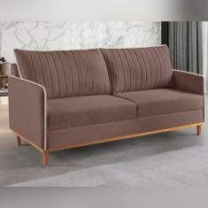 Imagem de Sofá Living 2 Lugares Persa Exala Sofisticação e Conforto. Marrom
