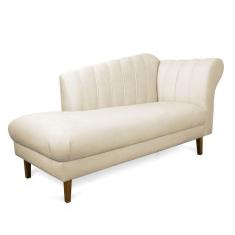 Imagem de Divã Recife Veludo 165 Cm Pés Chanfrado Castanho - D'rossi Cor Bege