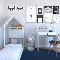 Imagem de Conjunto Infantil Cama e Escrivaninha Branco