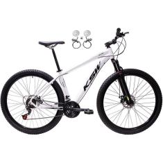 Imagem de  Bicicleta Aro 29 Ksw Xlt 24v Freios Hidráulicos Garfo Suspensão Mtb - Branco