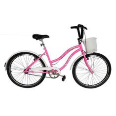 Imagem de Bicicleta Beach Aro 26 Feminina Retro Vintage Rosa Chiclete - Dalannio