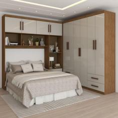 Imagem de Guarda-Roupa Casal Modulado Paradise 10 Portas 6 Gavetas Freijó/Off White - Panorama Móveis