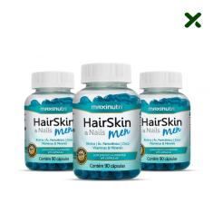 Imagem de Kit 03 Hairskin Men Com 90 Cápsulas Loja Maxinutri