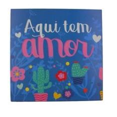 Imagem de Quadro Decorativo Aqui Tem Amor - Cactos () MDF