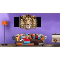Imagem de Quadro Decorativo Mosaico 5 Peças Mod361 Leão De Judá 14
