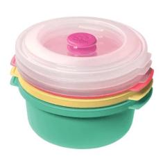 Imagem de Conjunto De 3 Potes Coloridos Com Tampa Redondo - Sanremo