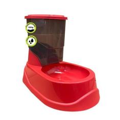 Imagem de Comedor Cães Gatos Automático Comedouro Com Reservatório De Ração - Fo