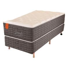 Imagem de Cama Box Solteiro King (Box + Colchão) 96X203x71 Diamante Prorelax Pillow In - Cinza