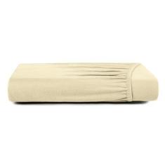 Imagem de Lençol Com Elástico Solteiro Altenburg Malha Fio Penteado Bege