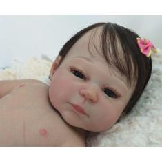 Imagem de Bebe Reborn  Menina Realista Silicone Boneca Com Enxoval - Ana Dolls