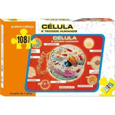 Imagem de Quebra Cabeça Célula 108 Peças Educativo Escolar - Nig Brinquedos
