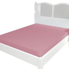Imagem de Lencol Micropercal 300 Fios Avulso Com Elastico King Rose