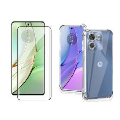 Imagem de Kit Capa Anti Shock E Película Cerâmica Para Moto Edge 40 - Jodda