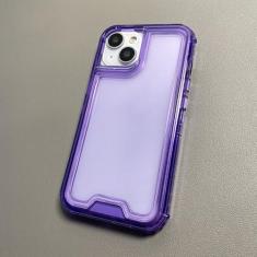 Imagem de Capa de telefone transparente com armadura híbrida para iPhone 11 12 13 14 Pro Max 3 em 1 proteção cor neon capa transparente, T4, para iPhone 12