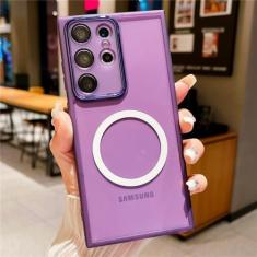 Imagem de Capa magnética transparente, pp, para samsung galaxy s24 s23 s22 plus ultra fe a35 a15 a05 a54 a24 a14 a73 a53 a33 a23