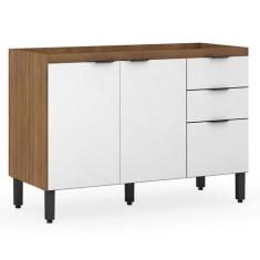 Imagem de Balcão para Pia Firenze 120 cm Amêndola Branco - Demóbile - Demobile