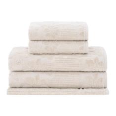 Imagem de Jogo de Banho Gigante Lollipop Buddemeyer Bege 5pçs (2Toalhas de Banho + 2Toalhas de Rosto e 1Piso)