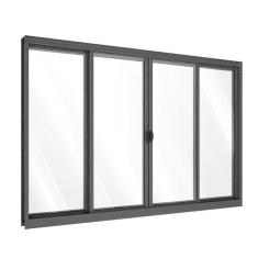 Imagem de Janela De Alum nio De Correr 100 X 150 X 8,5 Cm Preto 4 Folha