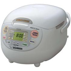 Imagem de Panela de Arroz Elétrica até 10 Xícaras não Cozidas com Função de Aquecer, 110V 680W Zojirushi NS ZCC18, Branca Preimum