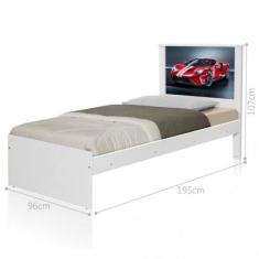 Imagem de Cama Solteiro Carro Sport com Colchão