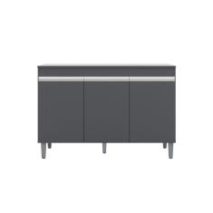 Imagem de Balcão de Cozinha Manu 120cm S/ Tampo Cor Cinza - AJL Móveis