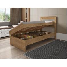 Imagem de Cama Bau Solteiro Framar Larissa Naturalle off whit