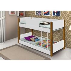 Imagem de BELICHE INFANTIL VALENTINA JUVENIL - BRANCA E MEL INCLUSO LOUSA MÁGICA