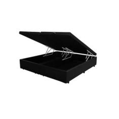 Imagem de Base Box Bau Queen Suede Preto - Top Premium Base Box