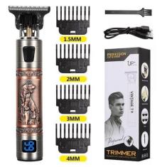 Imagem de Máquina T9 Para Cabelo E Barba Lobo Rosê Usb - Trimmer