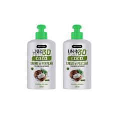 Imagem de Creme Para Pentear Soft Hair 280Ml Coco 3D - Kit Com 2Un