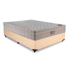Imagem de Cama Box Casal Sintético + Colchão Casal Ortobom Airtech Molas Superpocket (65x138x188) bege