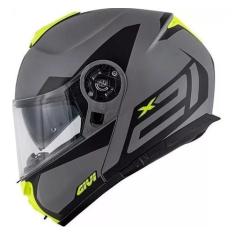 Imagem de Capacete Moto Givi X21 Spirit Cinza Amarelo Matt Articulado - GIVE, P-