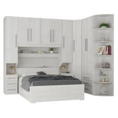 Imagem de Guarda-Roupa De Canto Com Cama Baú Queen-Size E Cantoneira 1219 Carval