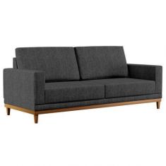 Imagem de Sofá Kayrós 180Cm 3 Lugares D05 Linho Chumbo - Mpozenato