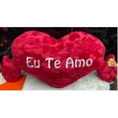 Imagem de Coração De Pelúcia Com Mãos Eu Te Amo Dizeres Namorado 80cm(FE6851) - 