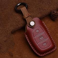 Imagem de Capa para porta-chaves do carro, capa de couro inteligente, adequado para Hyundai iX20 I30 IX35 I40 Ix25 Tucson Verna Sonata, porta-chaves do carro ABS inteligente para chaves do carro