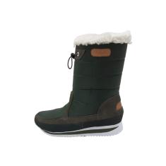 Imagem de Bota Forrada Andarilha Cano Médio Neve e Frio Verde Musgo  feminino