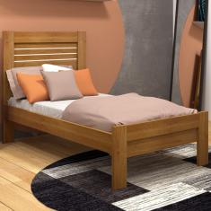 Imagem de Cama De Solteiro Safira Branco/cinamomo/reversível Off White - Tcil Móveis