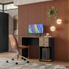 Imagem de Escrivaninha Favara Preto Fosco Carvalho Rustico