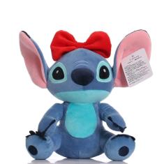 Imagem de Pelucia Stitch Laço Boneco Disney 25Cm