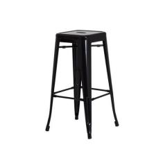 Imagem de Banqueta Tolix Iron Design Industrial Preta 76 Cm Aço - Waw Design