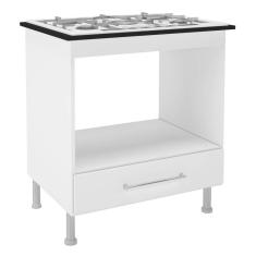 Imagem de Balcão para Cooktop Indekes 75cm 1 Gaveta Cor Branco