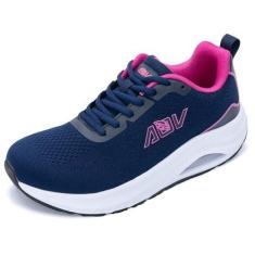 Imagem de F FEESUR Tênis feminino de caminhada com suporte de arco, ortopédico, casual, confortável para alívio da dor fascite plantar, Bluepink, 38