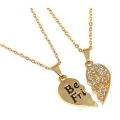 Imagem de Colar Cordão Amizade Minha Eterna Best Friends Folheado 18k