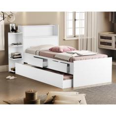 Imagem de Cama Isa Solteiro Branco Com Cama Auxiliar
